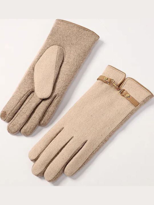 Women's Woolen Touch Gloves Beige
