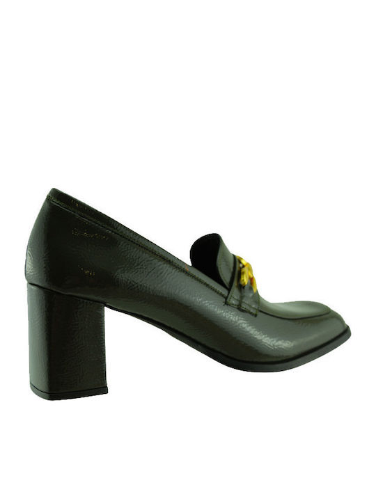 Patent Leather Khaki Heels