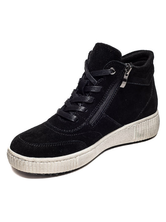 Wildleder Stiefeletten Damen Schwarz
