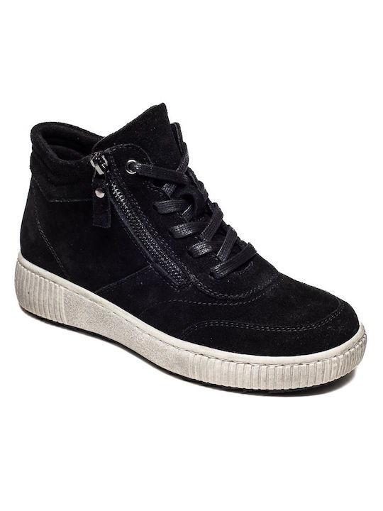 Wildleder Stiefeletten Damen Schwarz