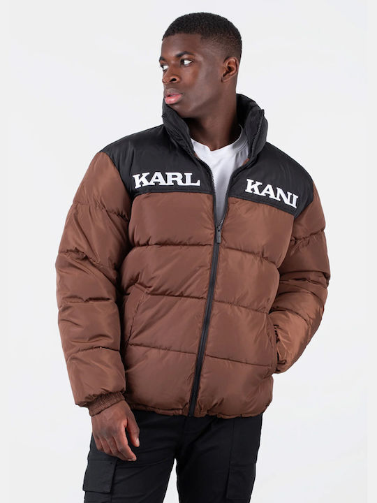 Karl Kani Retro Men's Winter Puffer Jacket Brown