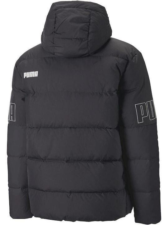 Puma Power Herren Winter Jacke Puffer Wasserdicht und winddicht Schwarz