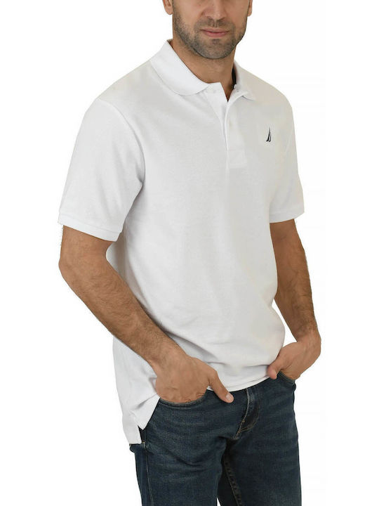 Nautica Ανδρικό T-shirt Κοντομάνικο Polo Λευκό