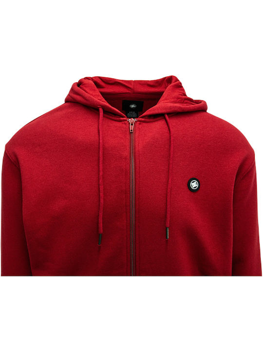 DC Men's Sweatshirt with Hood and Pockets Red