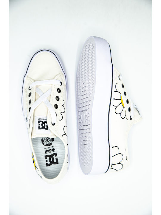 DC Manual Platform Sneakers White