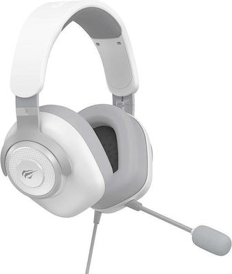 Havit H2230D Over Ear Gaming Headset με σύνδεση 3.5mm Λευκό