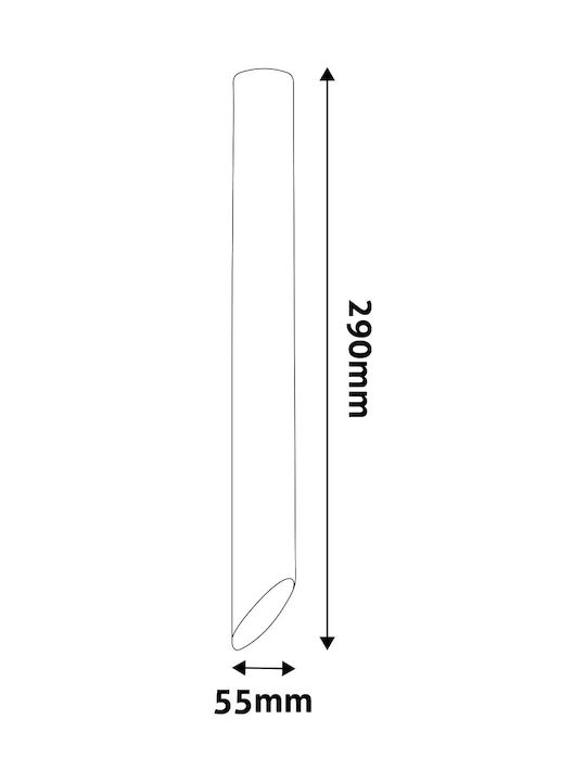 Avide ABSODL-55290-W Single White Spot with GU10 Lamp Adapter