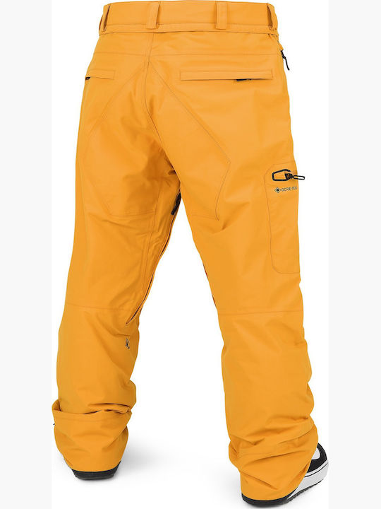 Volcom Gore-tex G1352406-GLD Ανδρικό Παντελόνι Σκι & Snowboard Κίτρινο