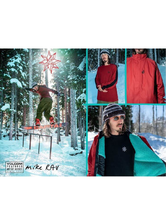 Volcom Ravraah G0652412-MAR Ανδρικό Μπουφάν για Σκι & Snowboard Κόκκινο