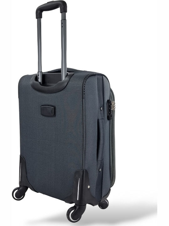 Playbags Cabin Fabric Gray Suitcase With 4 Wheels Height 55cm