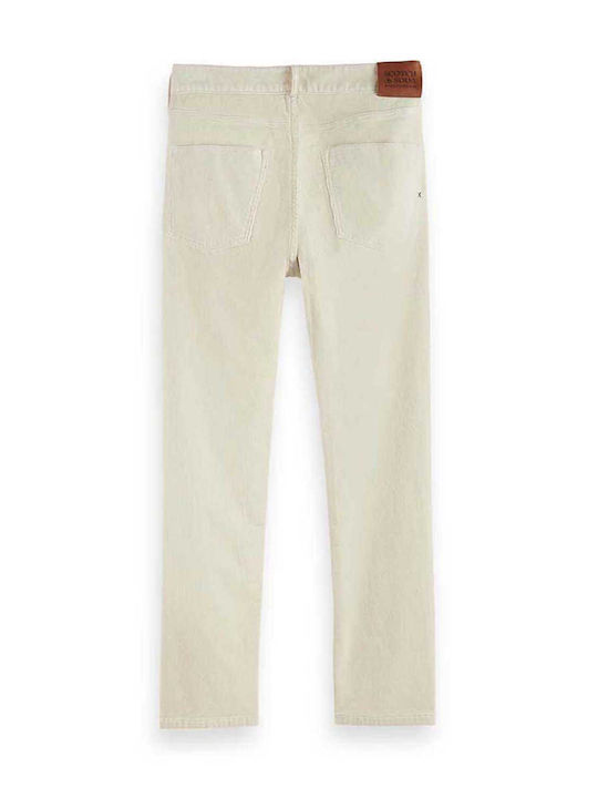 Scotch & Soda Men's Trousers in Regular Fit Ecru