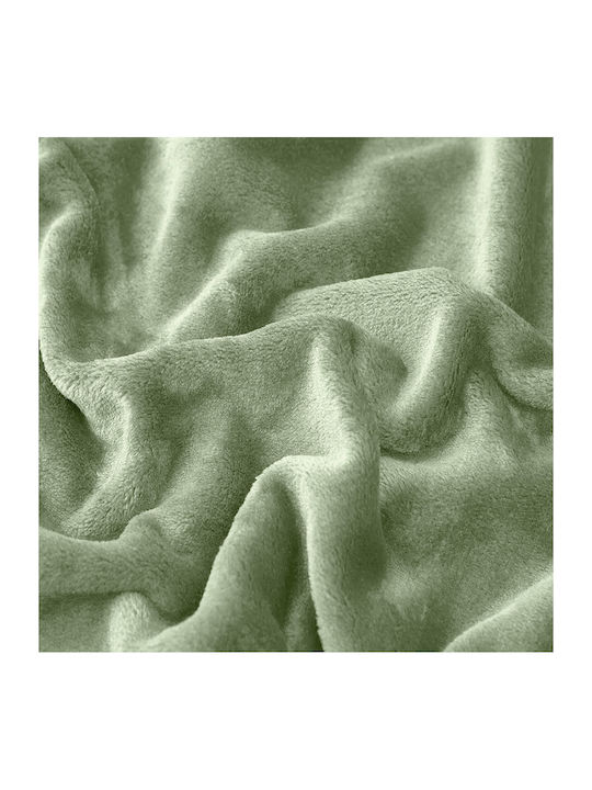 Lino Home Pello Blanket Fleece Super King 220x240cm Mint
