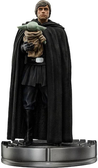 Enarxis Star Wars Mandalorian Luke Skywalker & Grogu Figurine Gentle Giant The Mandalorian Figure Height 25cm Scale 1:7
