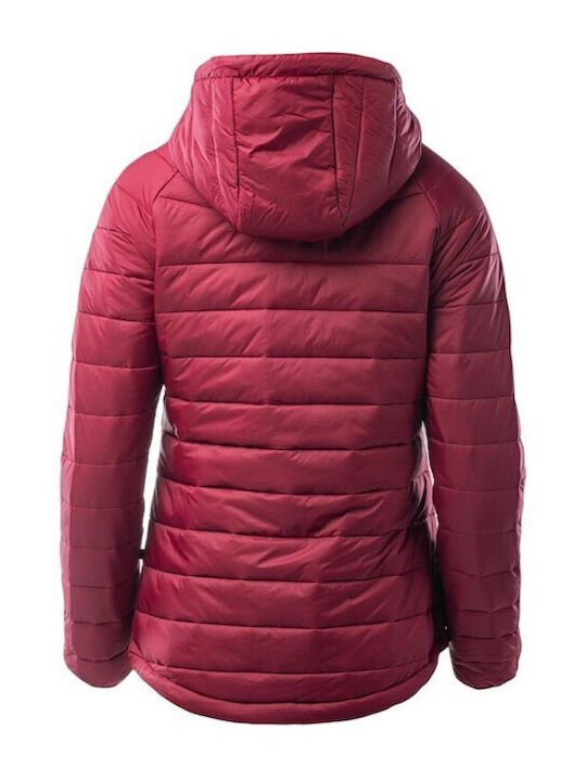 Hi-Tec Lady Kurz Damen Puffer Jacke für Winter Rot