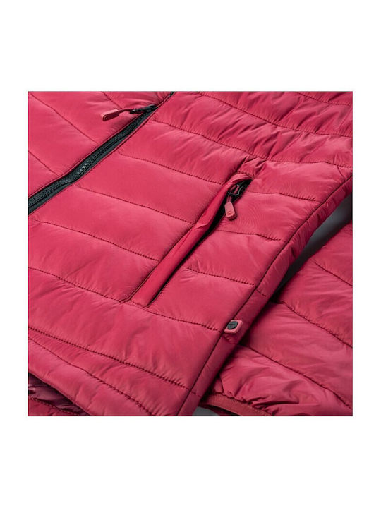 Lady Women's for Hiking Short Puffer Jacket for Winter Red