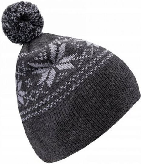 Pom Pom Beanie Unisex Beanie Knitted in Black color