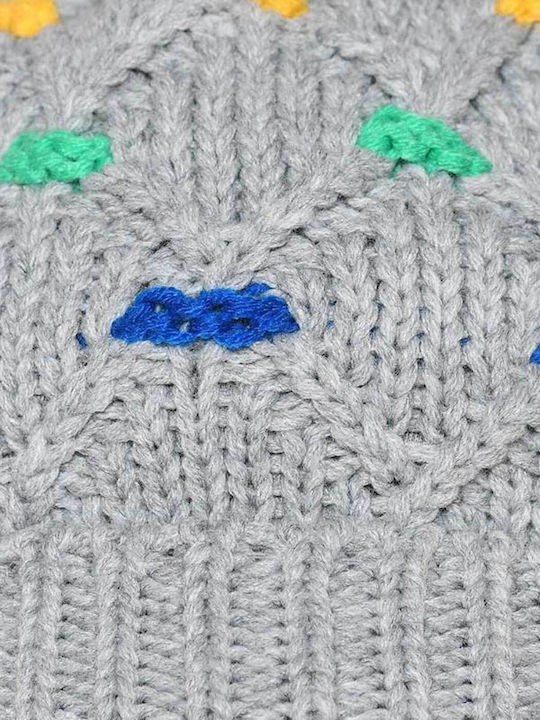 Kids Beanie Knitted Gray