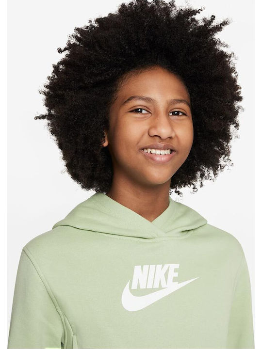 Fleece Kids Sweatshirt with Hood Turquoise Sportswear Club