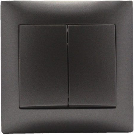 Redled Stinel Recessed Wall Switch Lighting Two-Way with Frame Black