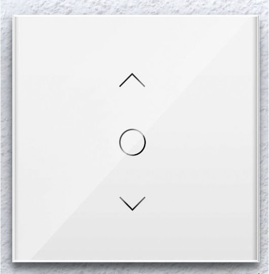 Meross Recessed Touch Wall Switch Wi-Fi Rolling Shutters One-Way Without Frame White