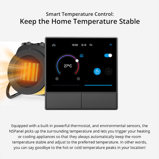 Sonoff Nspanel Recessed Wall Switch with Touch Screen Wi-Fi White