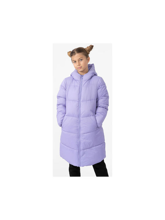 4F Quilted Coat Purple