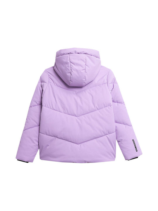 4F Quilted Coat Purple