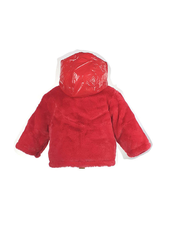 Twinset Kinderjacke Beidseitig mit Kapuze Rot