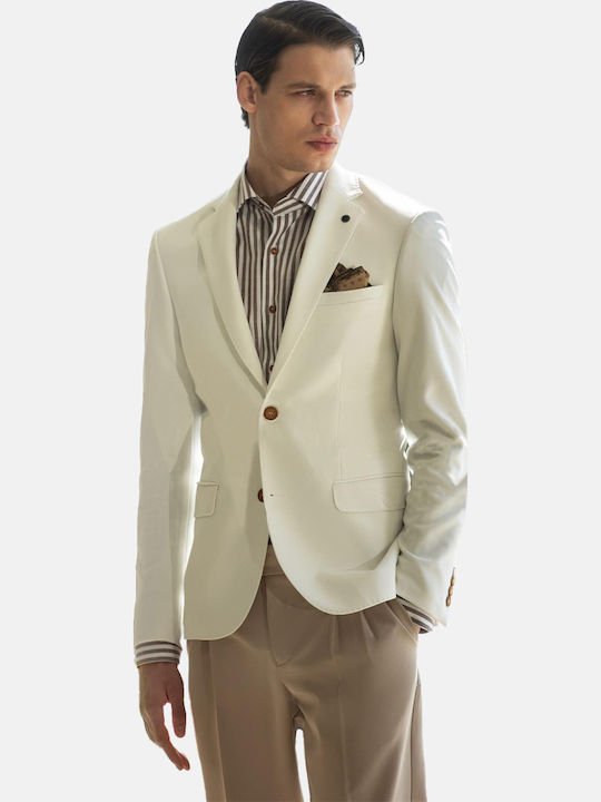 Men's Summer Suit Jacket Slim Fit Stone