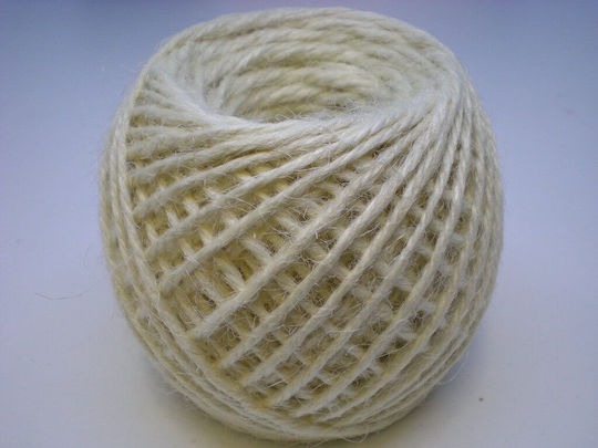 Laces Jute White 2mm Set 6pcs