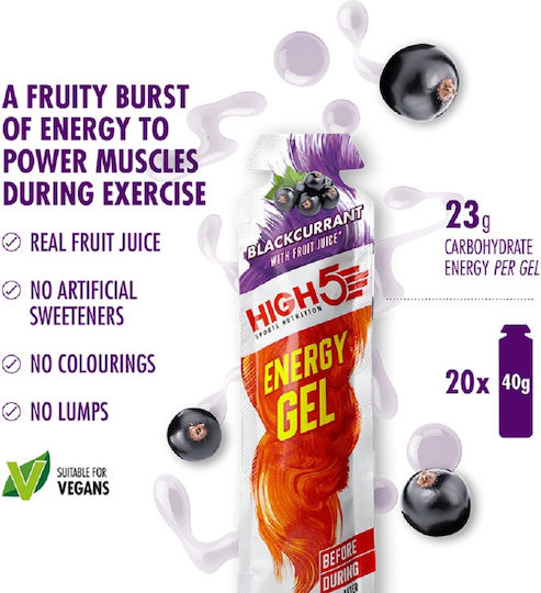 High5 Energy Gel Black Currant 40gr