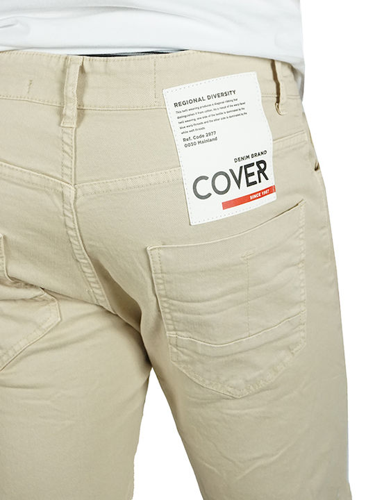 Trousers Elastic in Skinny Fit Beige