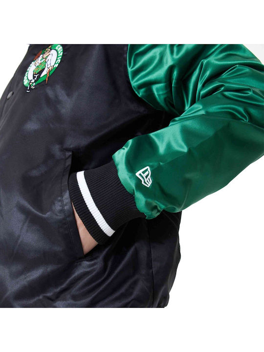 Boston Celtics Зимно Мъжко Бомбър Яке Черно