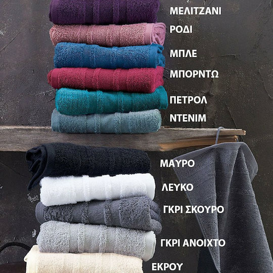 Rythmos Πετσέτα Σώματος Laura 70x140εκ. Μπλε Βάρους 500gr/m²