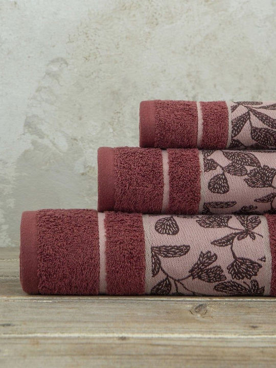 Nima Bath Towel Felicia 32537 70x140cm. Bordeaux