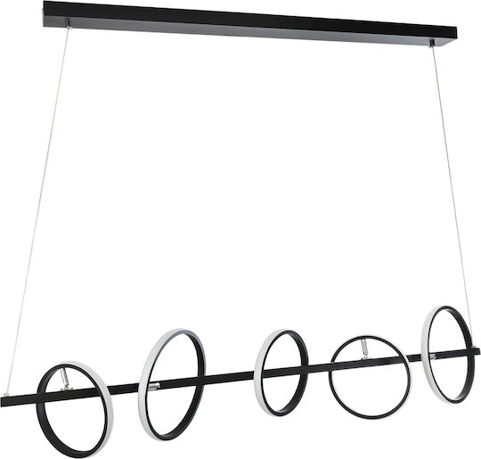 GloboStar Circolare Hängelampe Schwarz 120x25x25cm.