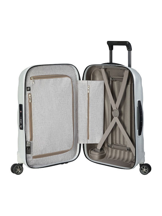 Samsonite C-Lite Spinner Cabin Travel Suitcase Hard White with 4 Wheels Height 55cm 134679-1627