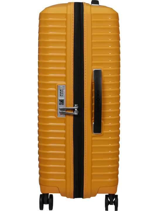 Samsonite Upscape Μεσαία Βαλίτσα Ταξιδίου Σκληρή Yellow με 4 Ρόδες Ύψους 68εκ.