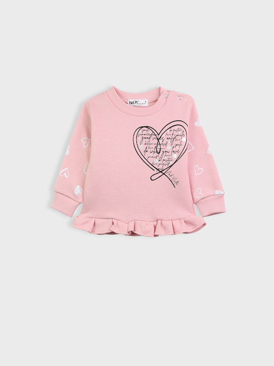 Nek Kids Wear Kinder Set mit Leggings Winter 2Stück Rosa