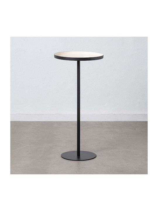 Round Metal Side Table Black L40xW40xH85cm