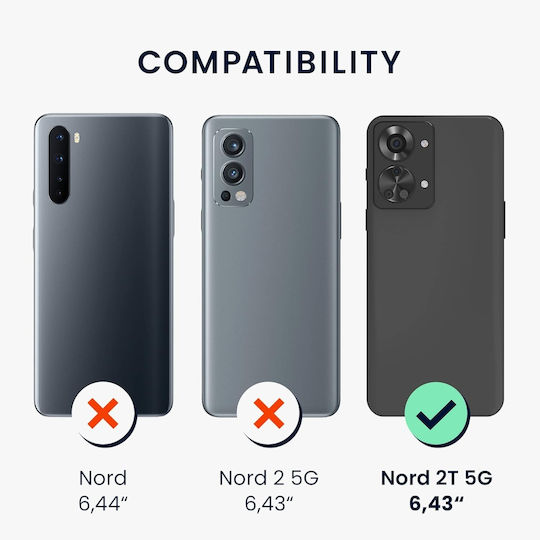KWmobile Matte Задна корица Силикон с Каишка Зелен (OnePlus Nord 2T)