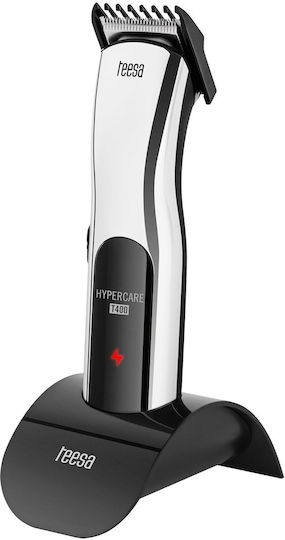 Teesa Hypercare T400 Επαναφορτιζόμενη Κουρευτική Μηχανή Ασημί TSA0525