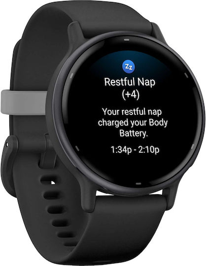 Garmin Vivoactive 5 Aluminium 42mm Waterproof Smartwatch with Heart Rate Monitor (Slate Bezel With Black Silicone Band)