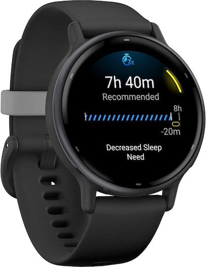 Garmin Vivoactive 5 Aluminium 42mm Waterproof Smartwatch with Heart Rate Monitor (Slate Bezel With Black Silicone Band)