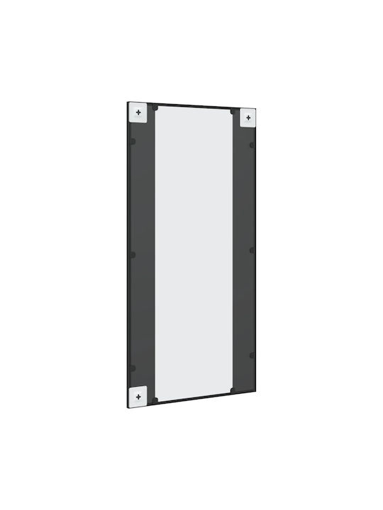 vidaXL Wall Mirror with Black Metallic Frame 100x50cm 1pcs