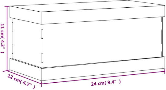 vidaXL Plastic File Box with Lids 12x11x24cm