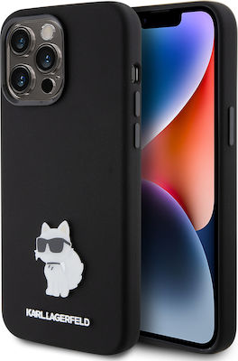 Karl Lagerfeld Choupette Back Cover Μεταλλική Μαύρο (iPhone 15 Pro Max)