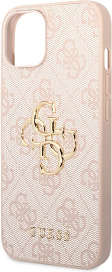 Guess Metal Logo Back Cover Plastic Roz (iPhone 15)
