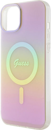Guess Iml Iridescent Magsafe Back Cover Plastic Roz (iPhone 15 Plus / 16 Plus)