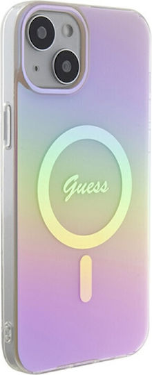 Guess Iml Iridescent Magsafe Back Cover Plastic Roz (iPhone 15 Plus / 16 Plus)